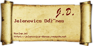 Jelenovics Dénes névjegykártya